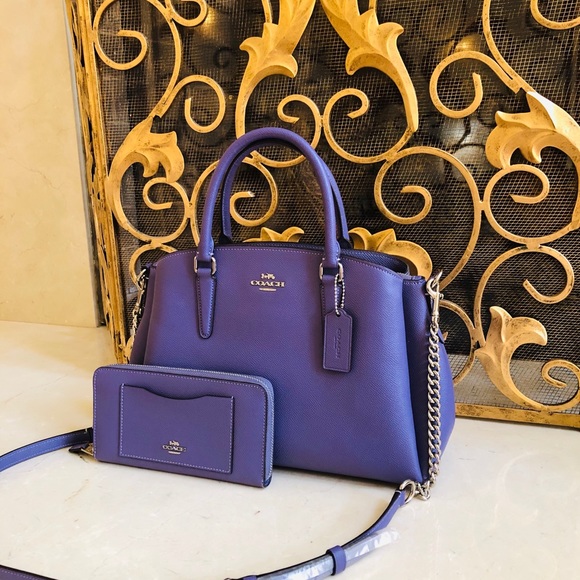 NWT Coach Large sage leather Satchel&wallet Set - Picture 2 of 7